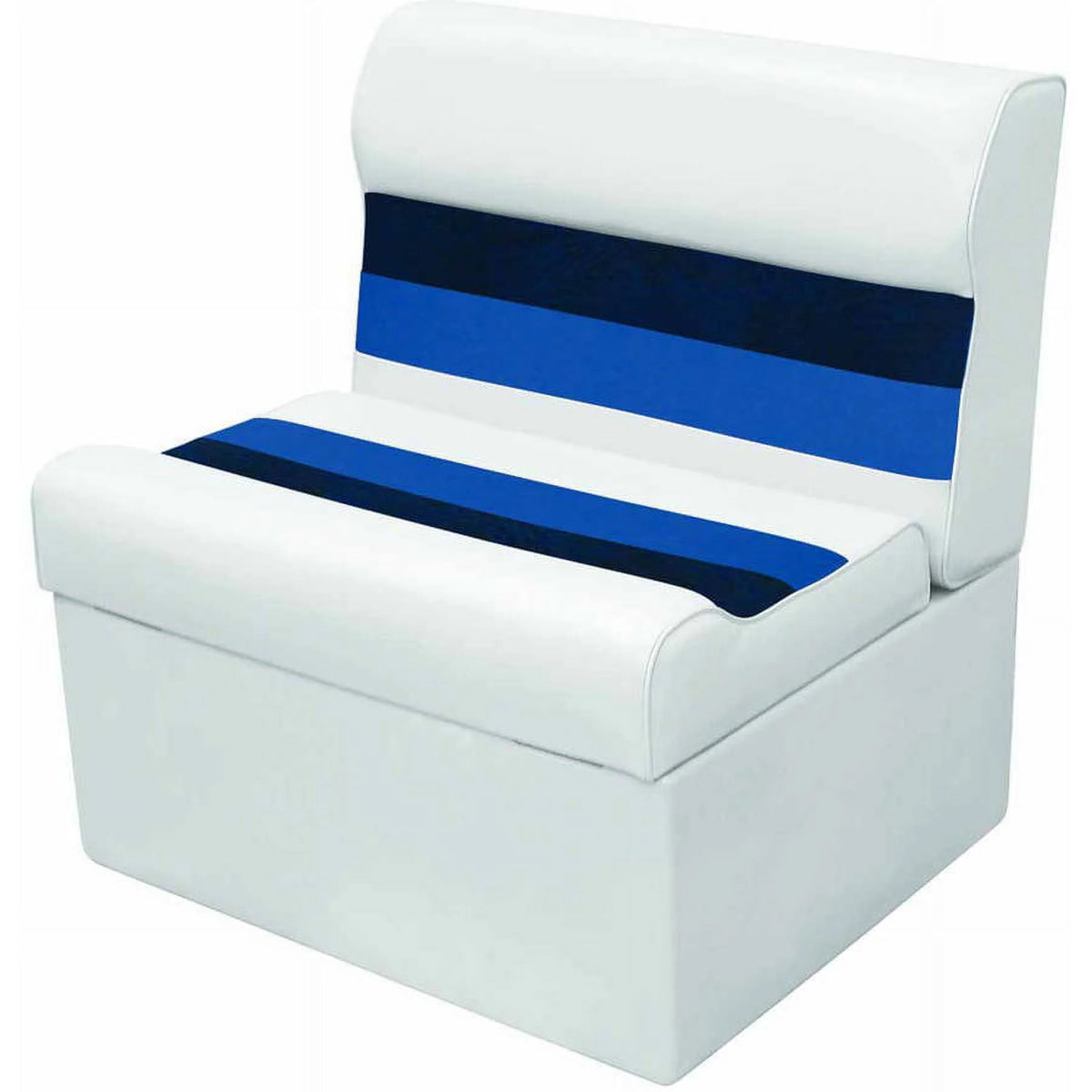 Grey Navy Blue Bench Seat and Backrest Cushion Set J5915