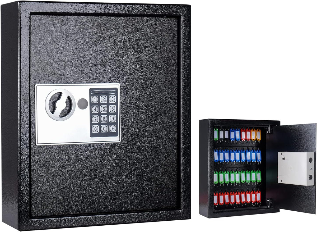 Metal Digital Locking Key Cabinet with 40 Key Hooks & Tags O22456