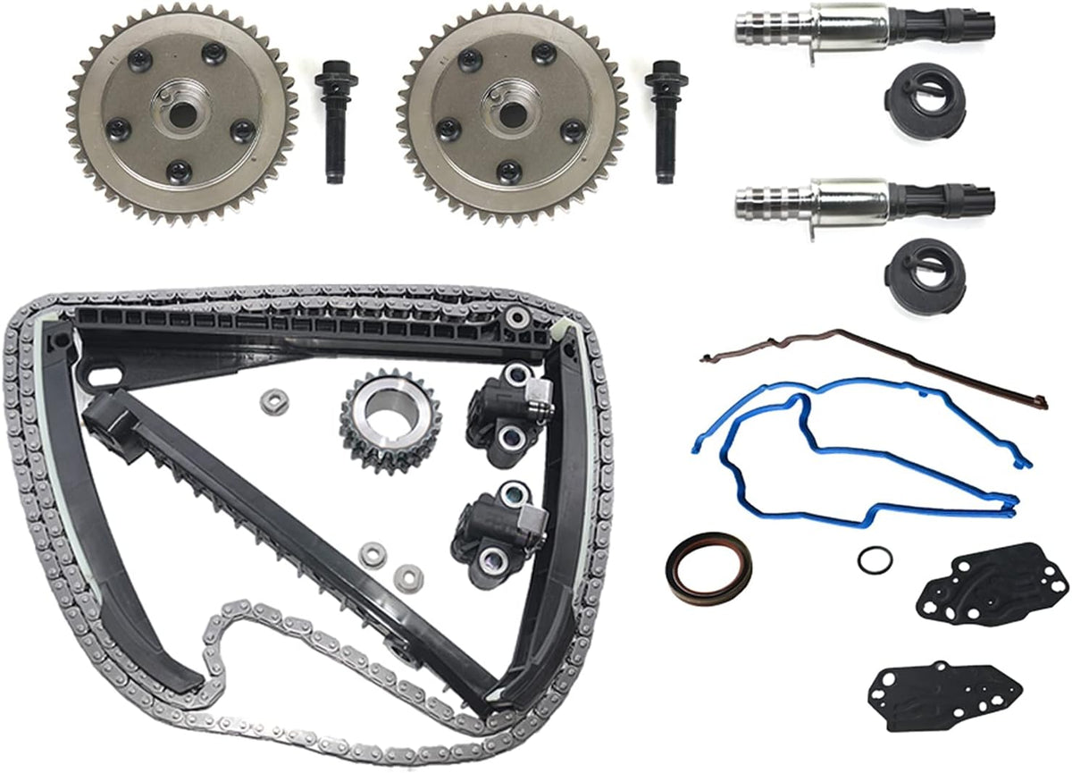 Variable Camshaft Timing Chain Kit with VCT Solenoids for 5.4L 3V Triton Q504