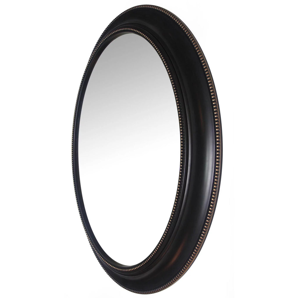 Black and Gold Oval 30-inch Wall Mirror K92064