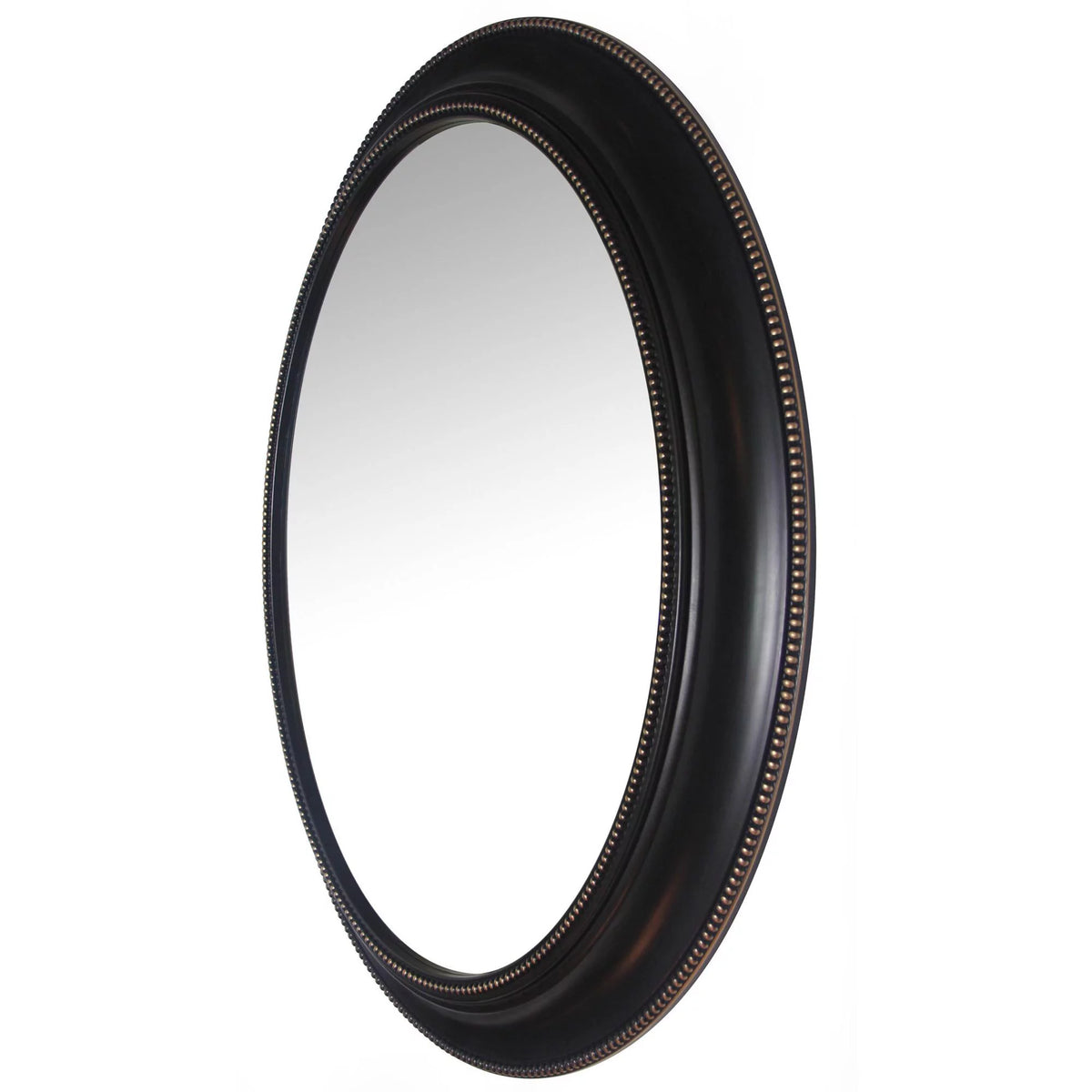 Black and Gold Oval 30-inch Wall Mirror K92064