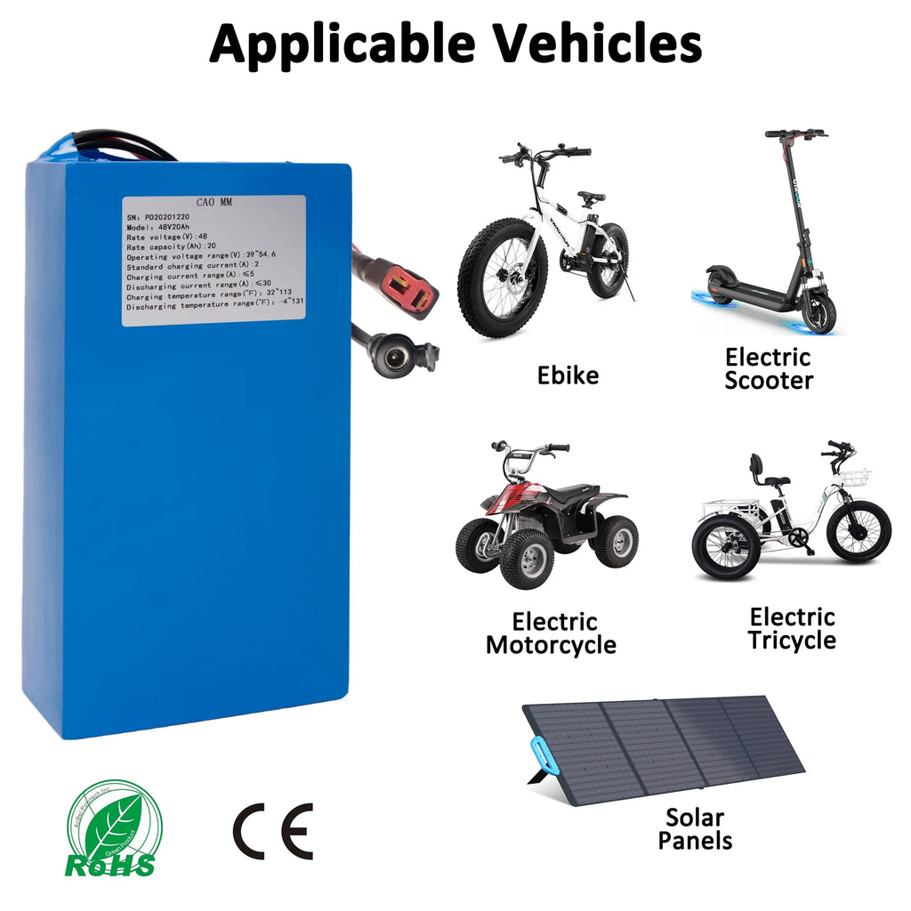 48V 20Ah Lithium Ebike Battery with Charger H78458