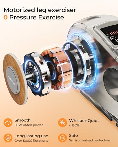 Under Desk Elliptical Electric Leg Exerciser with Remote Control Q41860