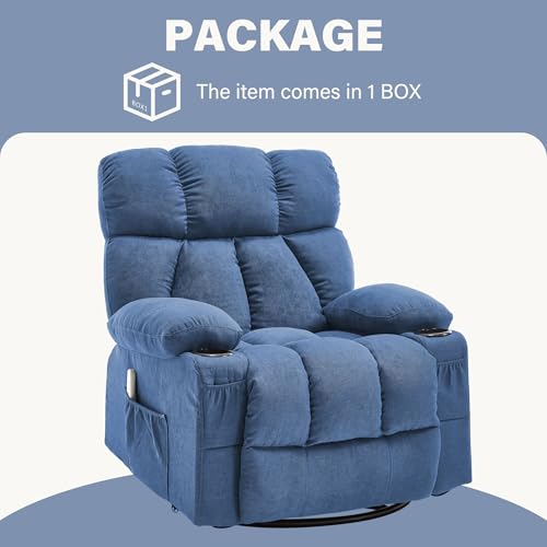Grey Massage Rocker Recliner Chair with Heat and Vibration K4008