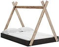 Full Natural Wood & White Tent Bed Frame F77957