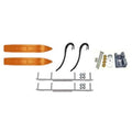 Orange 7 1/4 inch Snowmobile Skis with 6 inch Shaper Bars Complete Kit X60003