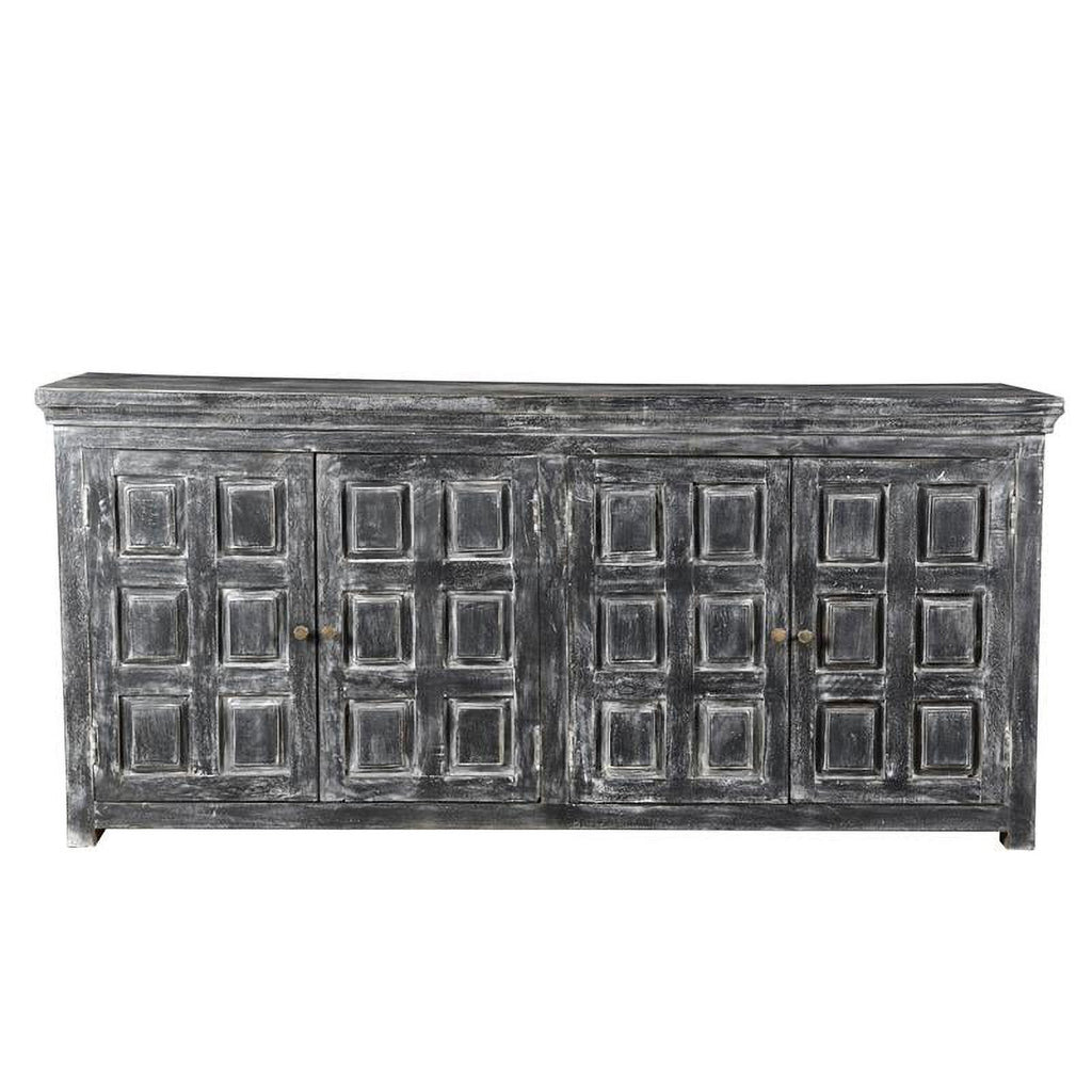 Gray 4 Door Solid Wood Sideboard Q815