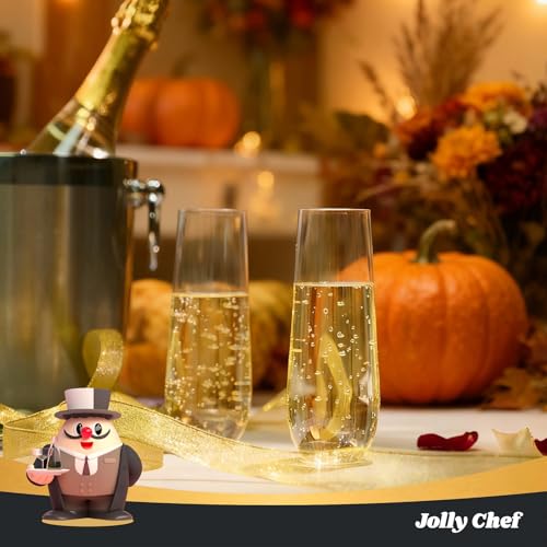 24 Pack 9 Oz Clear Plastic Champagne Flutes J251