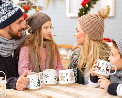 Set of 4 Christmas Mugs 14 Oz M2321