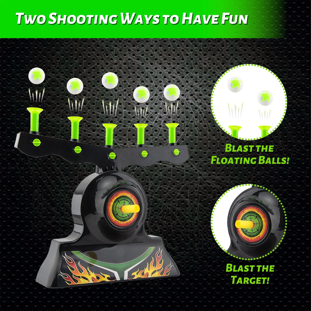 Glow in The Dark Floating Ball Target Practice Toys with 10 Soft Foam Balls B815