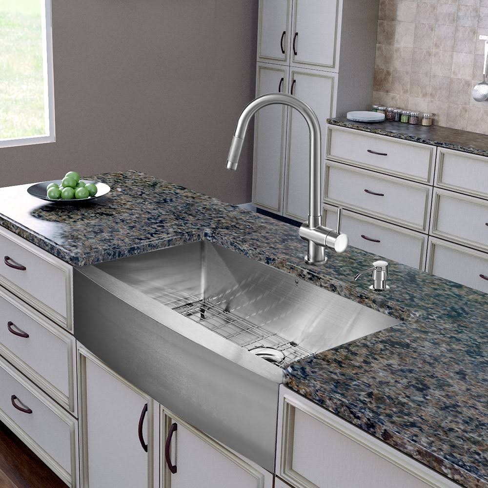 36-Inch Stainless Steel Kitchen Sink and Faucet Set E452