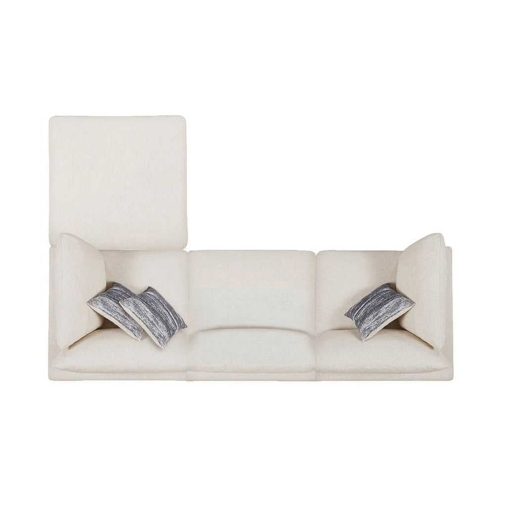 4-piece Beige Upholstered Modular Sectional C56098