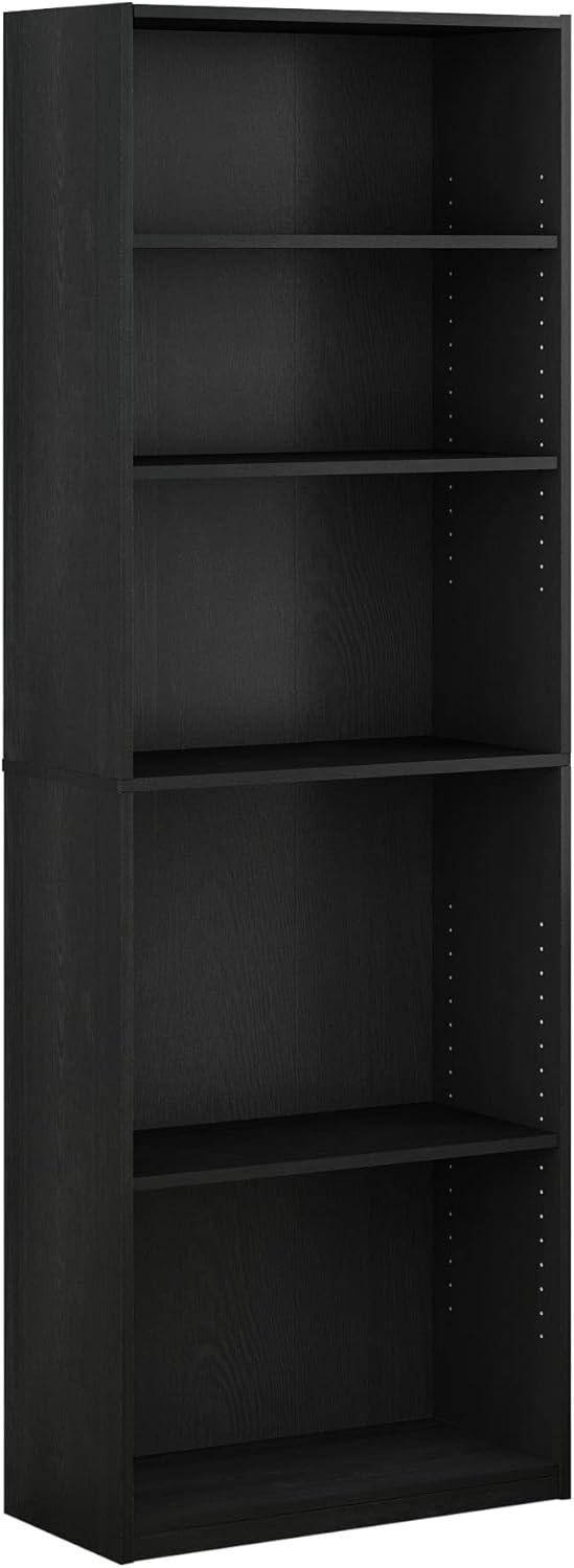 Black 5-Shelf Bookcase P65567