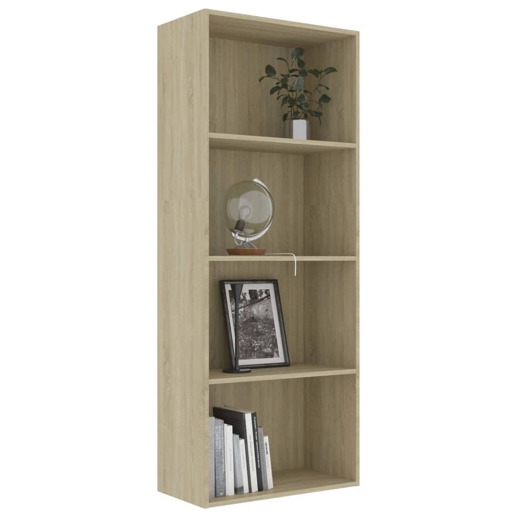4-Tier Book Cabinet Sonoma Oak Chipboard O711