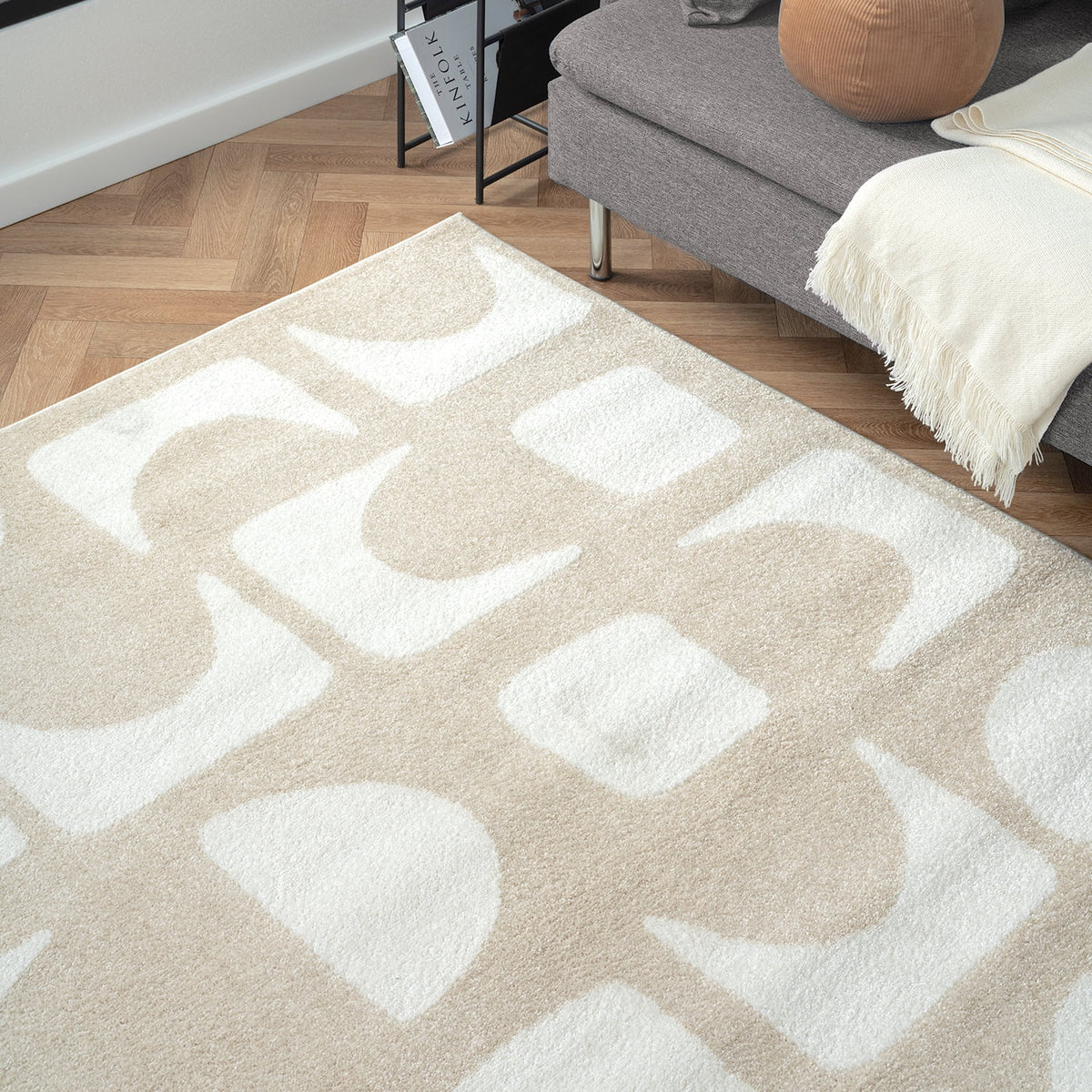 6 x 9 Beige Cream Area Rug K57034