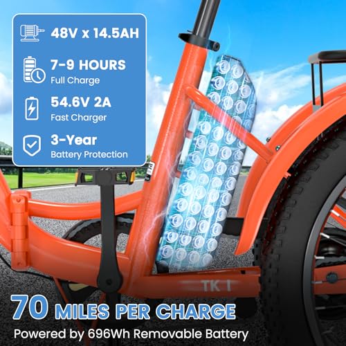 20" Folding 3 Wheels Electric Tricycle with Aluminum Frame and Removable Battery B91031