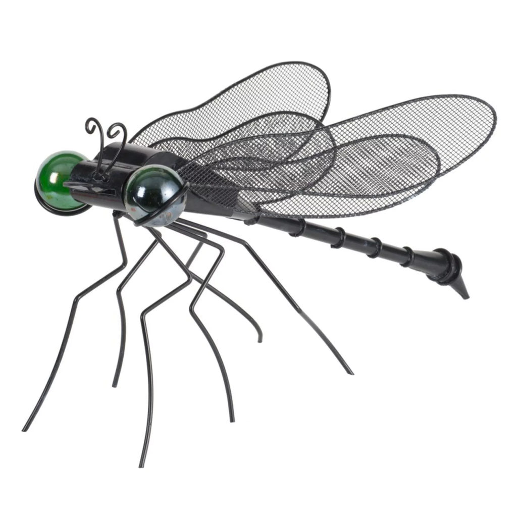 Night Black and Green Dragonfly Shaped Decorative Figurine T358