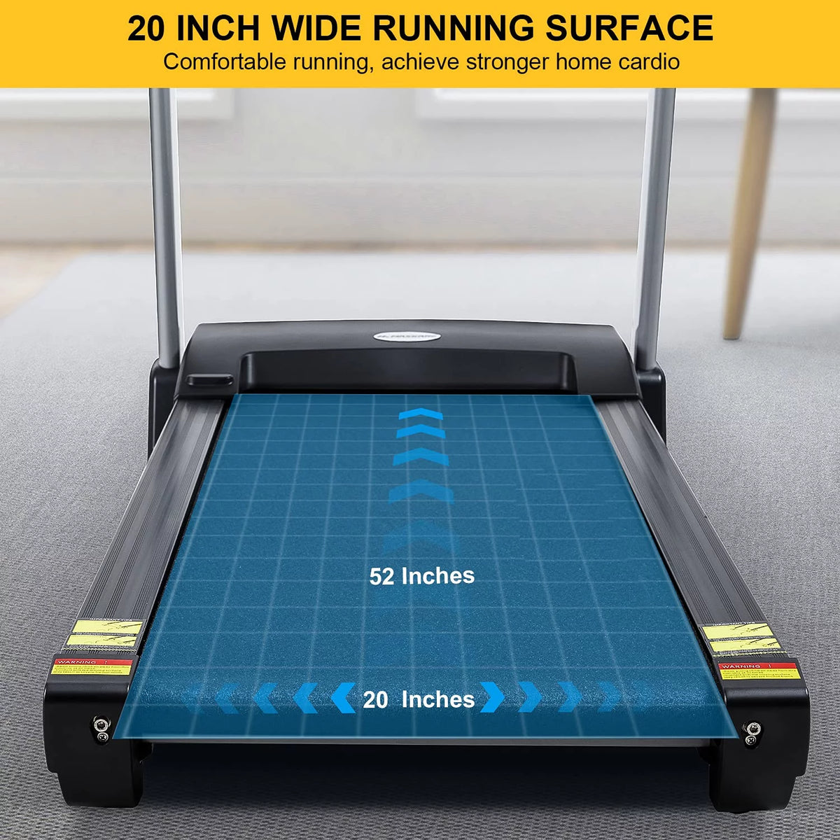 3HP Folding Treadmill with Auto Incline J40047