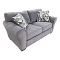 Modern Chenille Fabric Reversible Loveseat in Gray P935