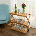 3 Tier Acacia Wood Folding Shelf B2479