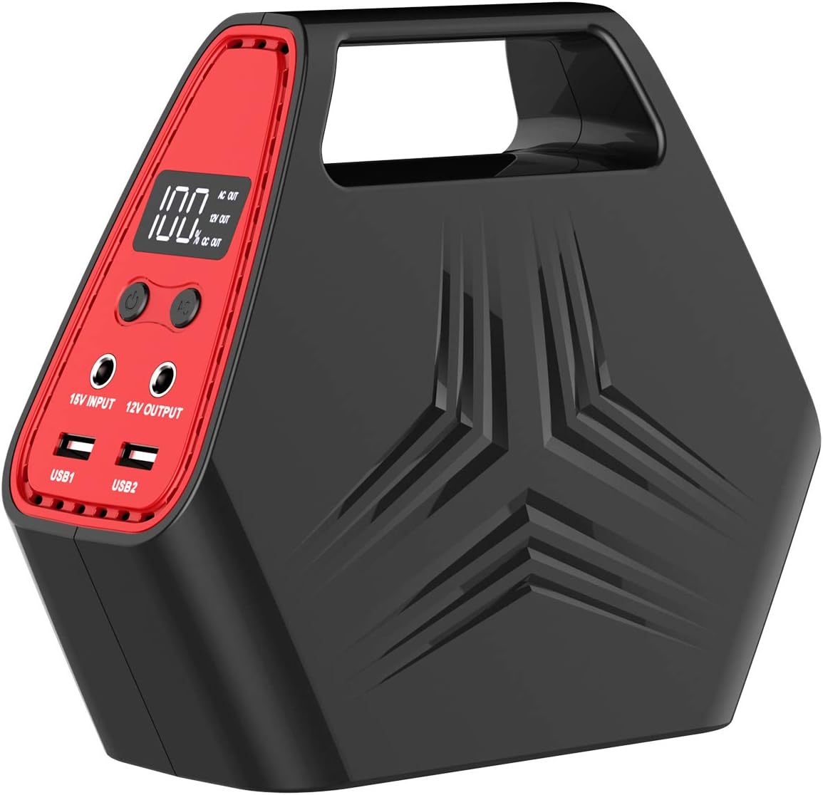 146Wh 42000mAh Portable Power Station with Dual 110v AC Outlet, 2 DC Ports, QC 3.0 USB Ports J91329