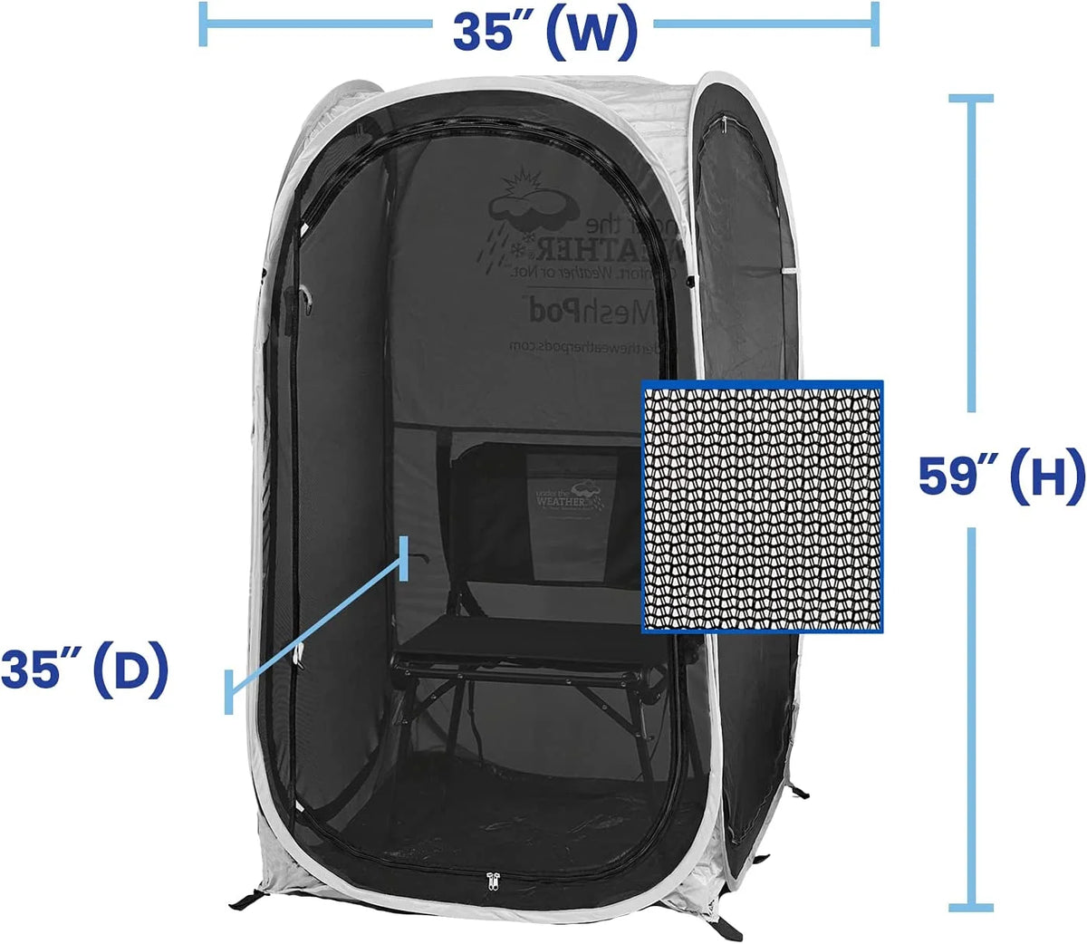 1-Person Pop-Up Mosquito Screen Tent with No-See-Um Proof Mesh M687