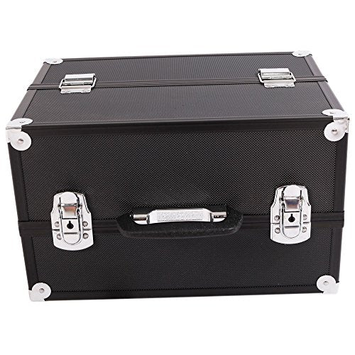 14inch Black Aluminum Cosmetic Case with 6 Trays Z712