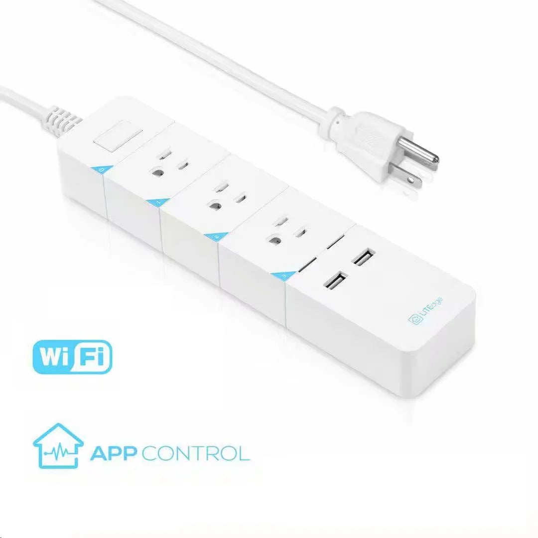 Smart Power Strip with 3 AC Outlets 2 USB Ports C92431
