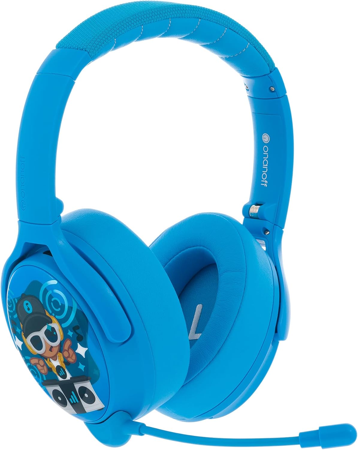 Snow White Over-Ear Bluetooth Headphones with Detachable Boom Microphone L9508
