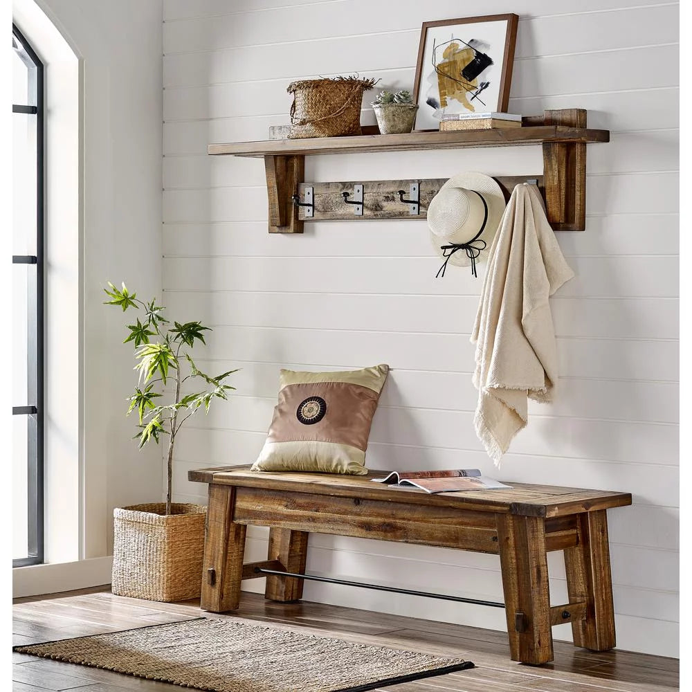60"L Wood Entryway/Dining Bench E8646