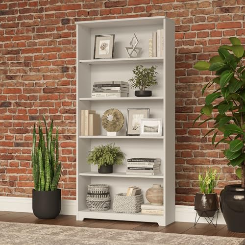 Tall 5 Shelf White Bookcase K79629