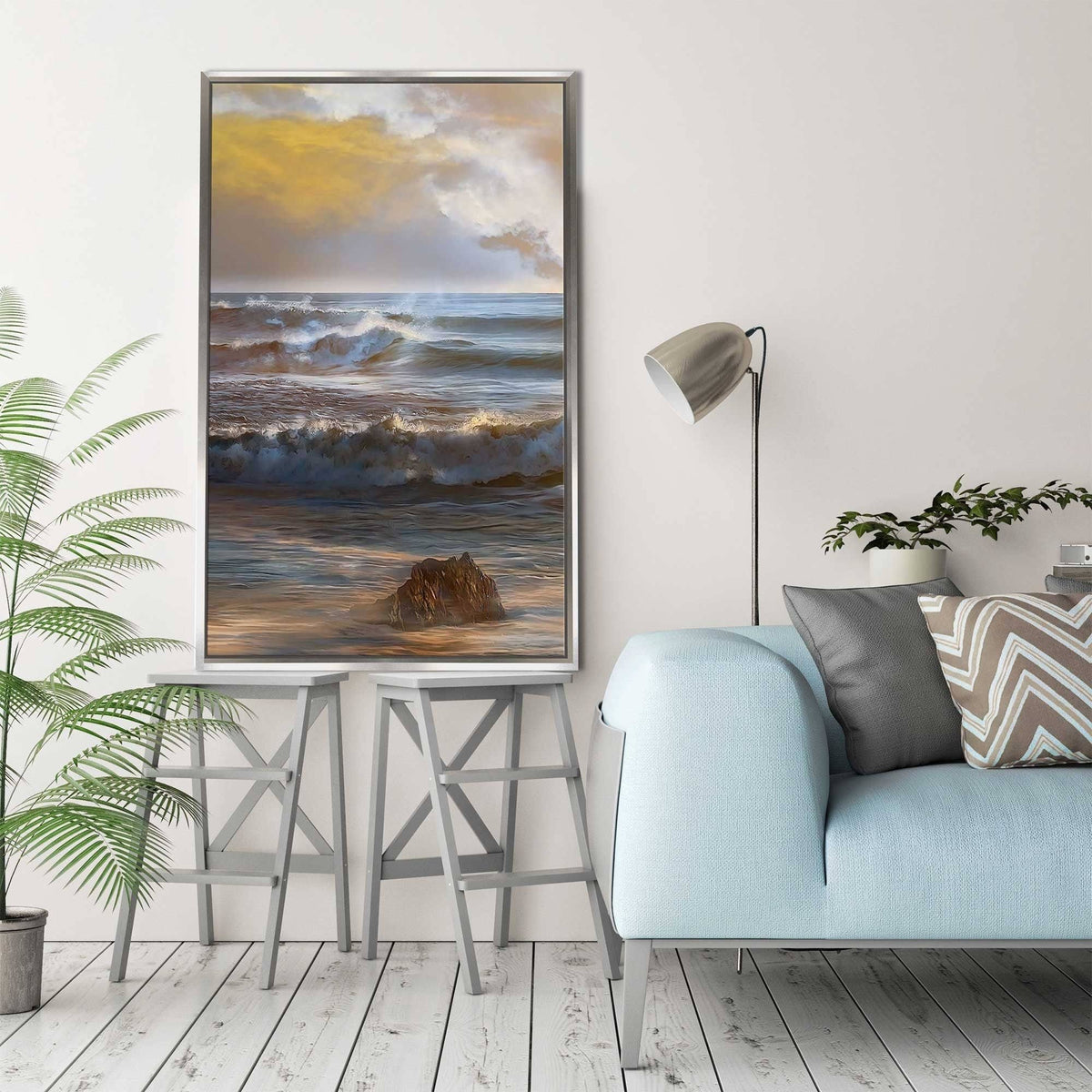 Blue Canvas in Floating Frame A319