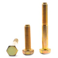 3/4x22-10 x 8x22 Coarse Thread Grade 8 Hex Cap Screw Alloy Steel Yellow Zinc Plated T403628