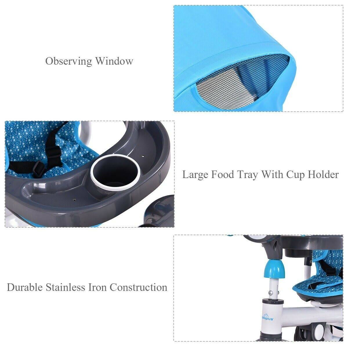 4-in-1 Detachable Baby Stroller Tricycle with Canopy K387228