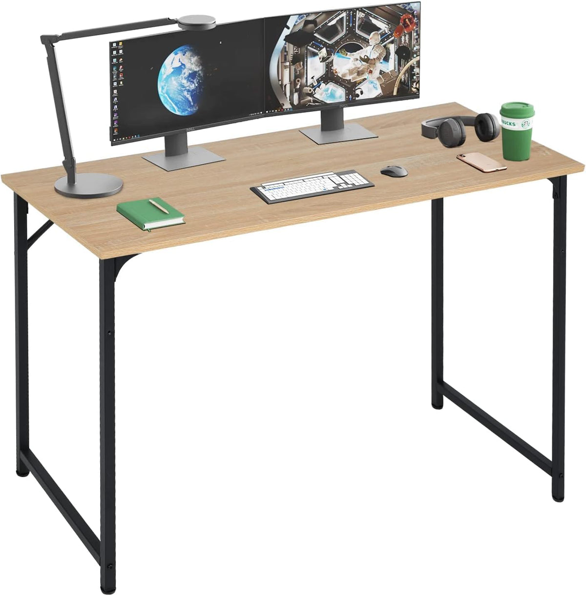 Black Wood and Metal Computer Desk Q89084