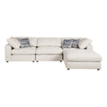 4-piece Beige Upholstered Modular Sectional C56098