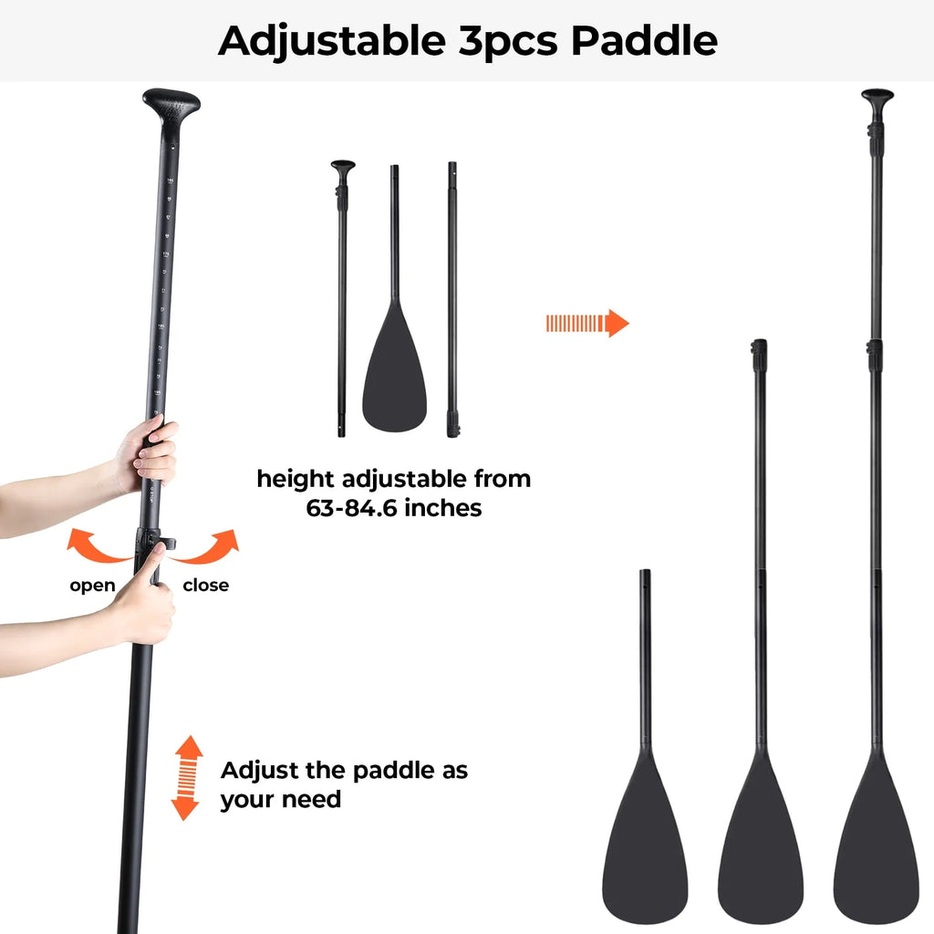 10' Inflatable Stand Up Paddle Board with Paddle, Leash, Pump & Backpack L260