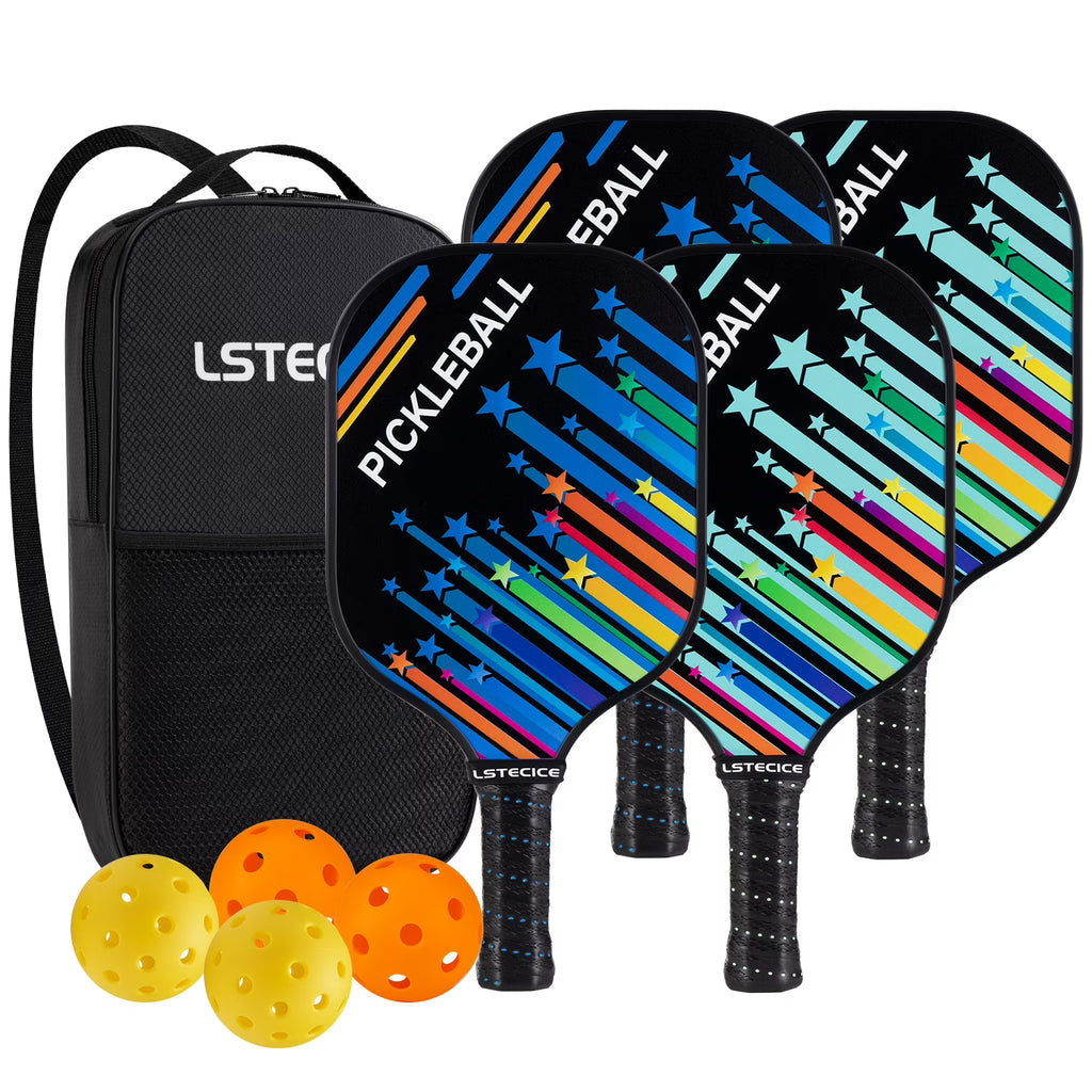 Pickleball Paddle Set of 4 with Black Bag V548774
