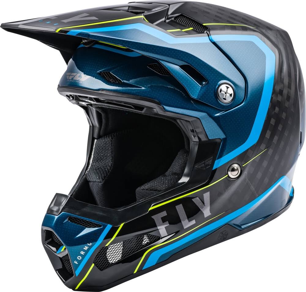 Black/Blue/Hi-Vis Carbon Axon Helmet A21520