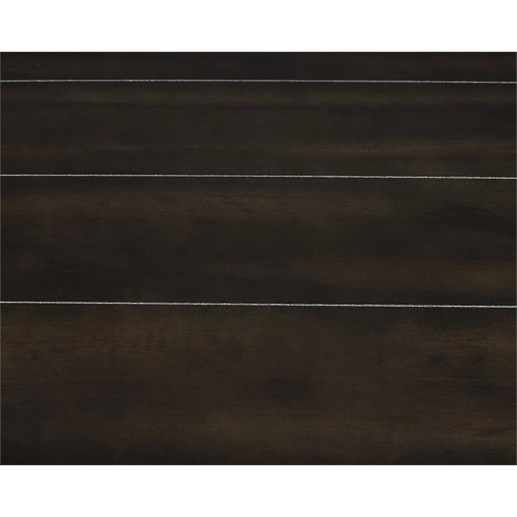 Square Wood End Table with Marble Top and Bottom Shelf in Espresso G4040