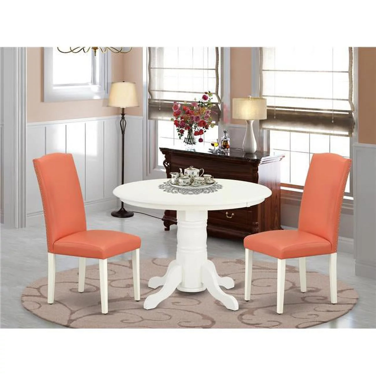Round Dinette Table & Chair Set 3 Piece X5786