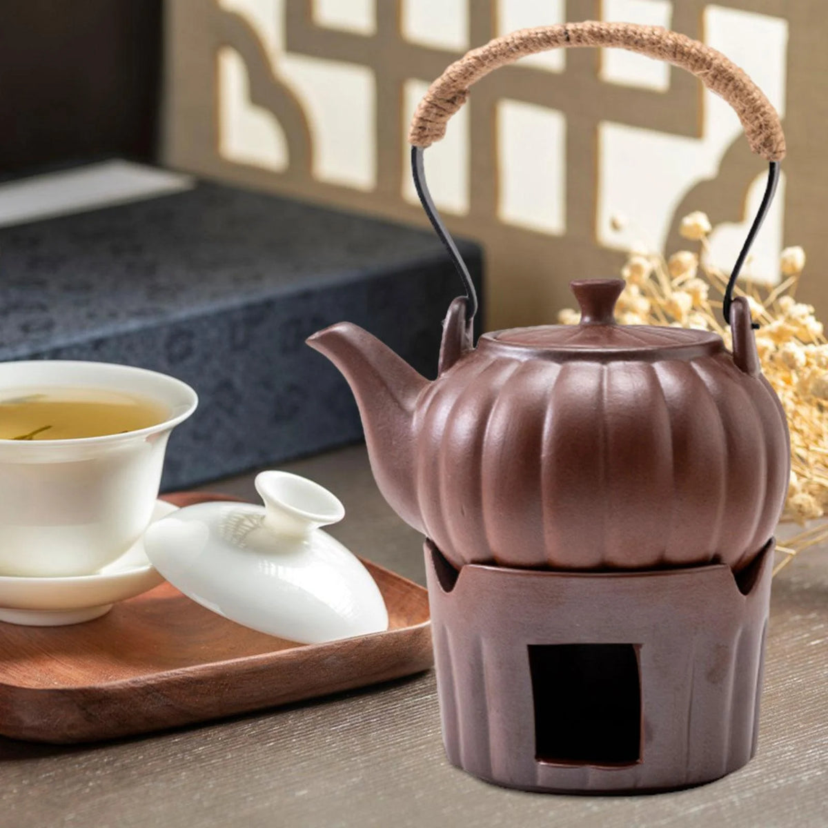 13oz Indoor Teapot with Warmer Base U109374