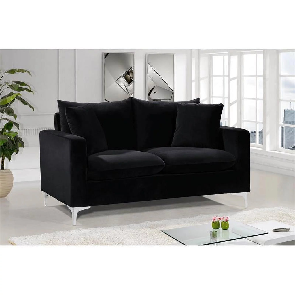 Velvet Accent Chair and Loveseat O655
