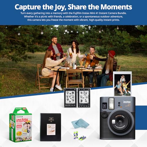 Instant Film Camera Bundle with Mini Film, Photo Album & Batteries S126