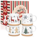 Set of 4 Christmas Mugs 14 Oz M2321