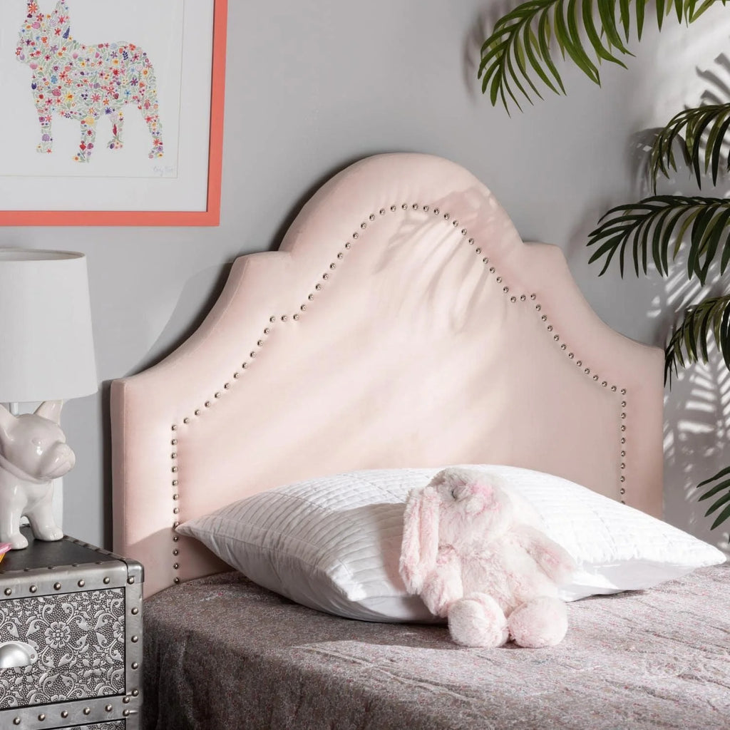 Light Velvet Upholstered Headboard C828