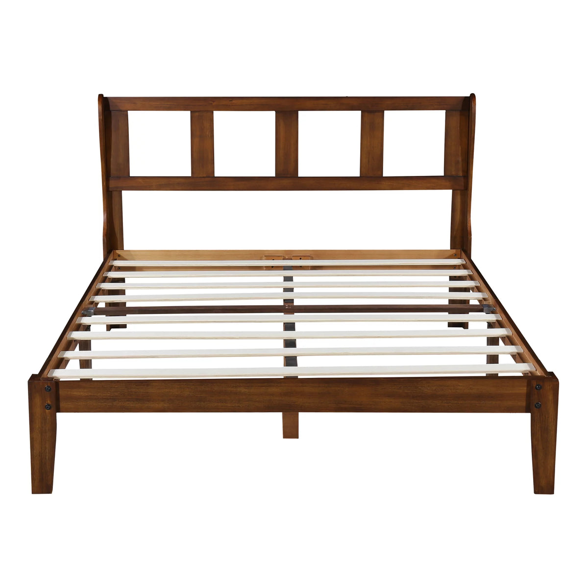 14" Full-Sized Wood Platform Bed with Headboard A9287