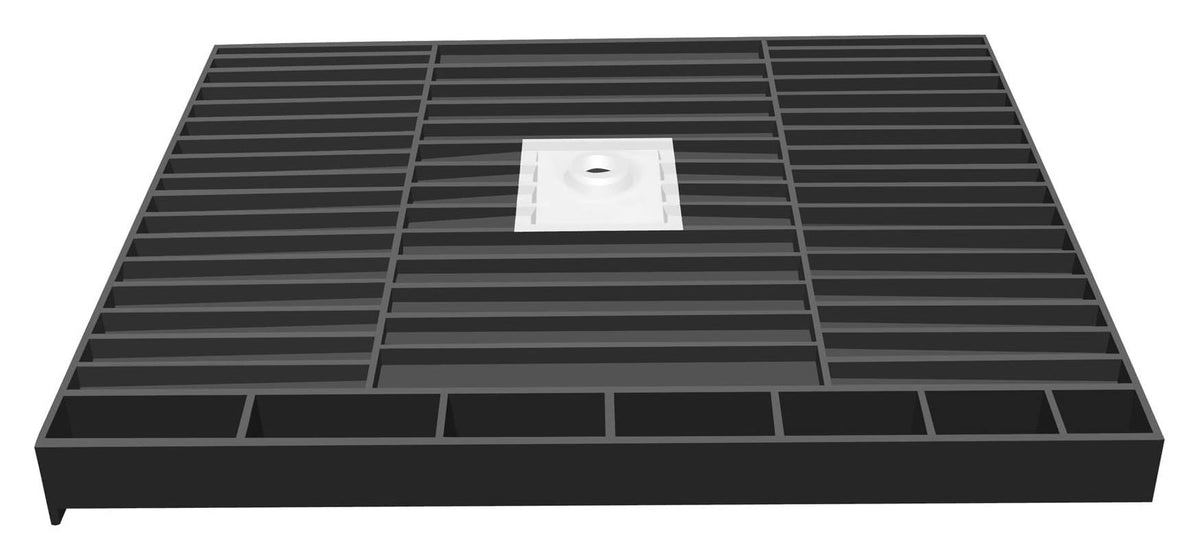 42x22 x 36x22 Double Threshold Shower Base with Drain O386