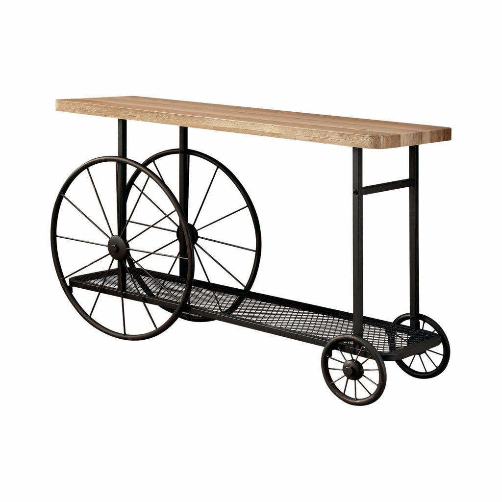 Industrial Style Caster Wheel Sofa Table A155