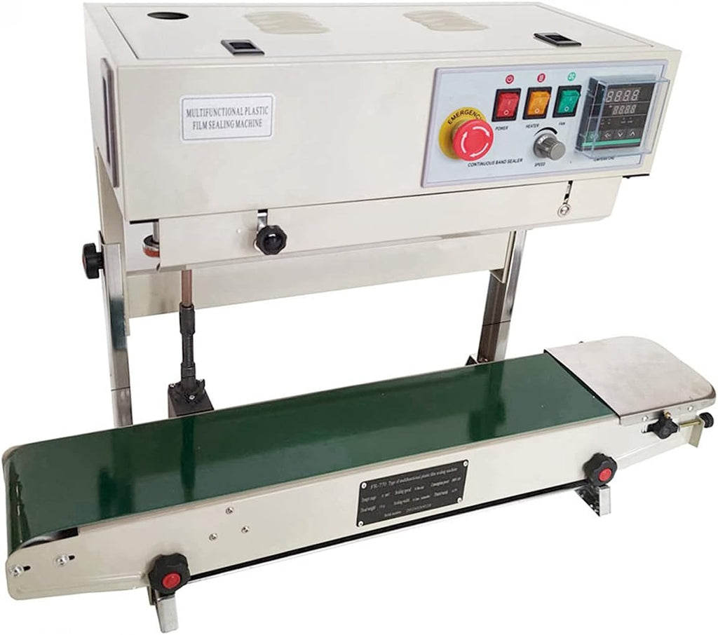 Continuous Sealing Machine Automatic Band Sealer with Digital Thermostat for Plastic Poly Bag Film 110V M720